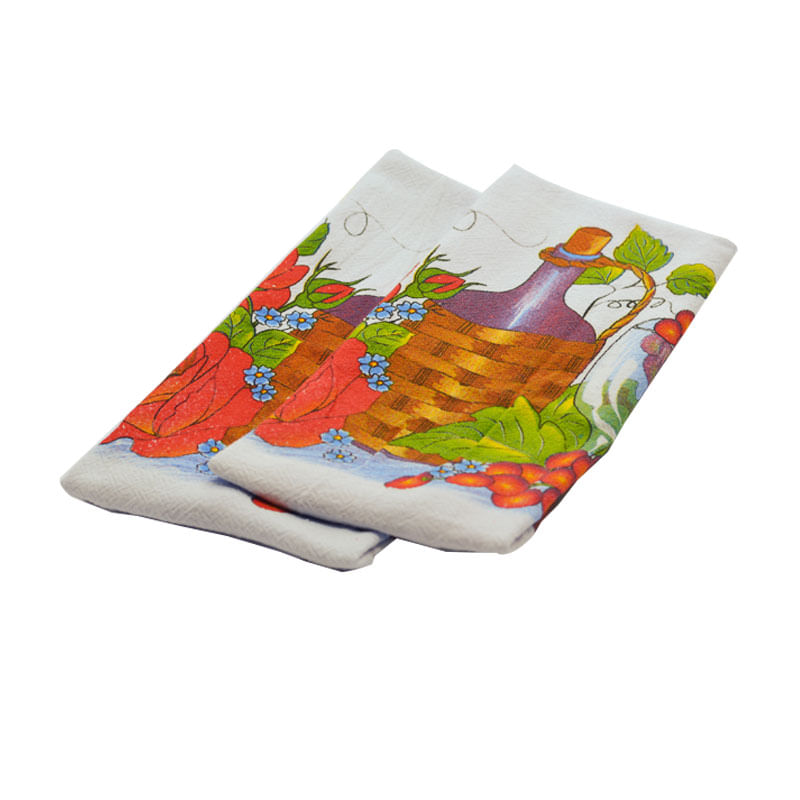Pano de Prato Flanelado Estampado 41x69
