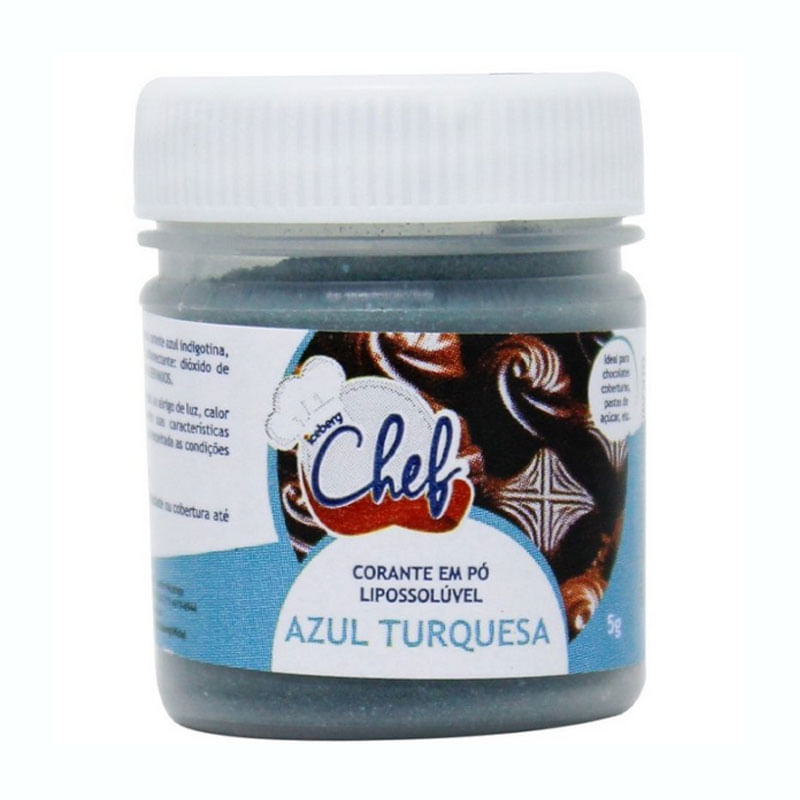 Corante Iceberg 5g  Lipossolúvel Pó Azul Turquesa