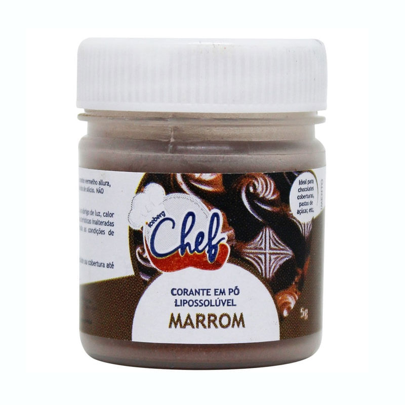 Corante Iceberg 5g  Lipossolúvel Pó Marrom 