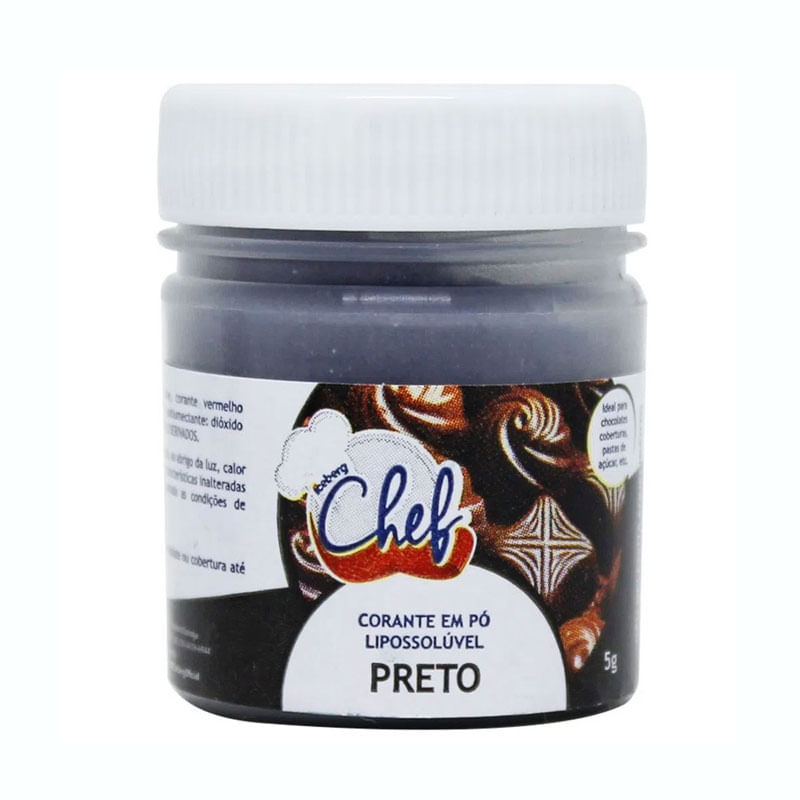 Corante Iceberg 5g  Lipossolúvel Pó Preto