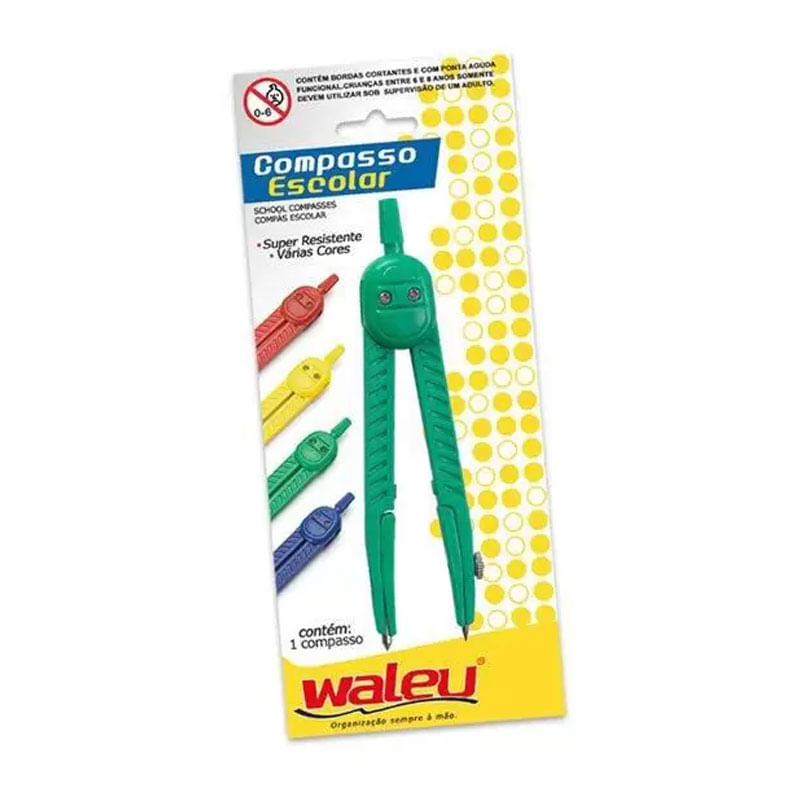 Compasso Waleu Plástico Sortido 