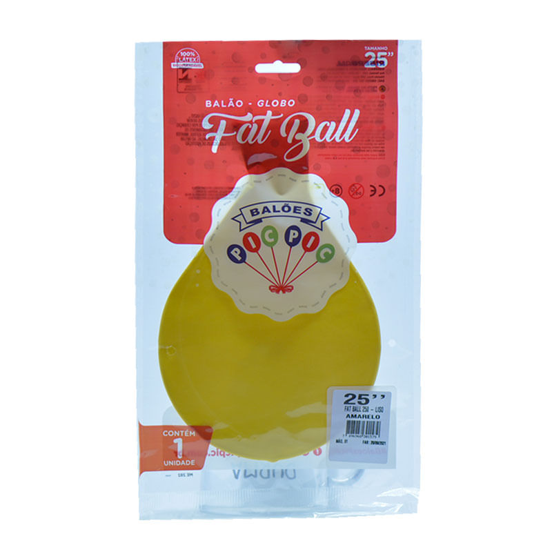 Balão Pic Pic Fat Ball 250” Amarelo