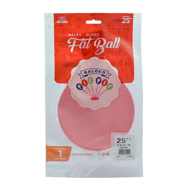 Balão Pic Pic Fat Ball 250” Rosa Baby