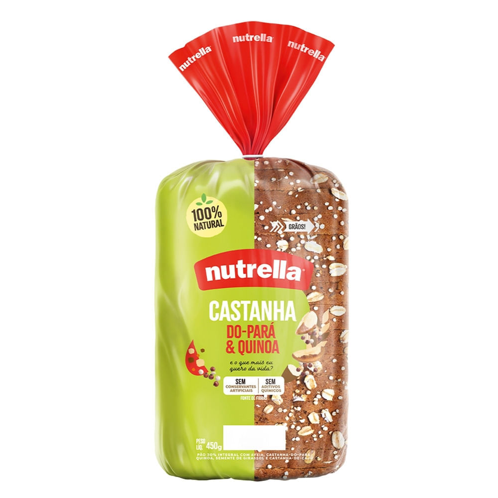Pão Nutrella Supreme 550g Castanha do Pará e Quinoa