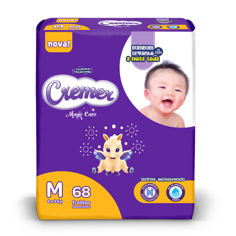 Fralda Cremer Hiper M 68un
