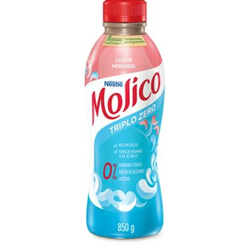 Iogurte Liquido Zero Lactose Molico Morango Nestlé 850g