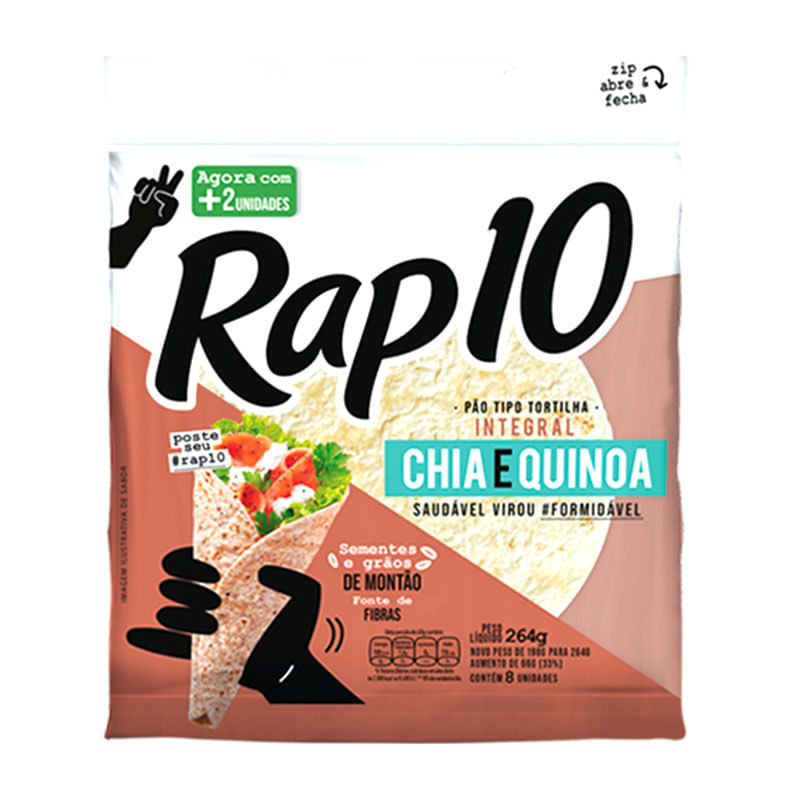 Massa Rap10 198g Chia e Quinoa Integral