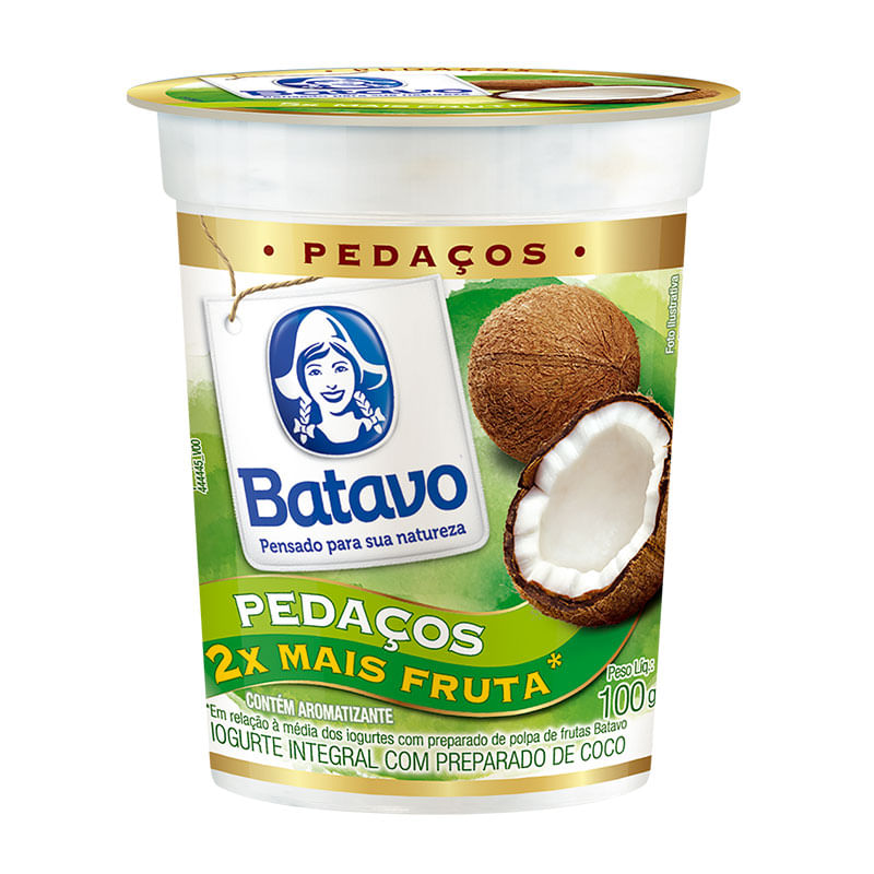 Iogurte Batavo Pedaços de Frutas 500g Coco