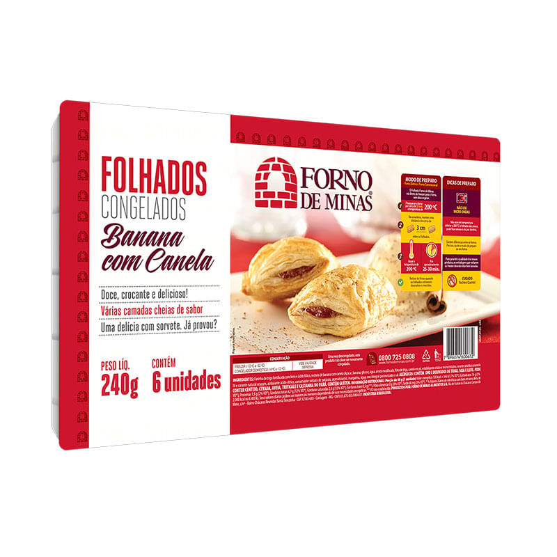 Folhado Forno Minas 240g Banana com Canela