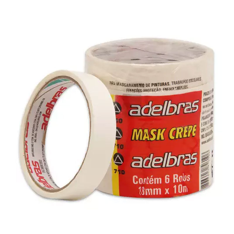 Fita Crepe Aldebras 18mmx10m 1 Rolo