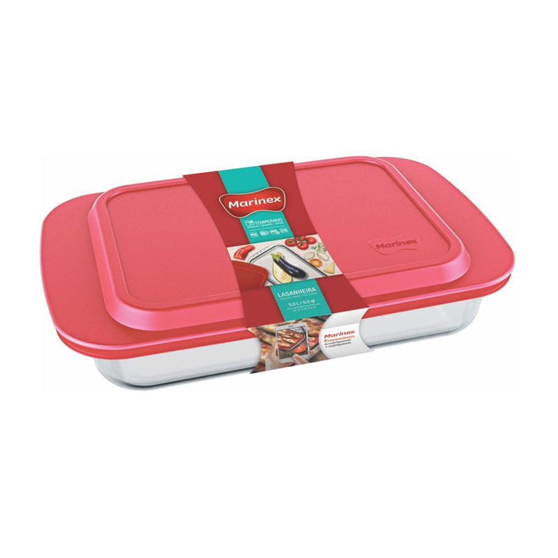 Lasanheira Marinex com Tampa 5L