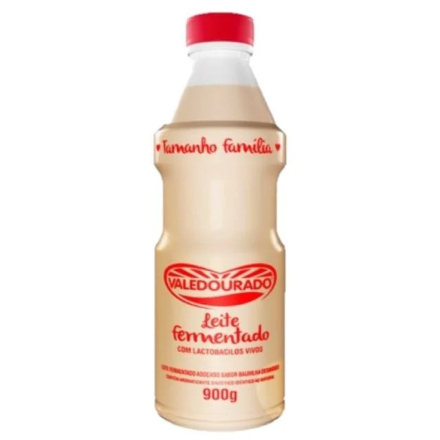 Leite Fermentado Vale Dourado  Desnatado Baunilha 900g