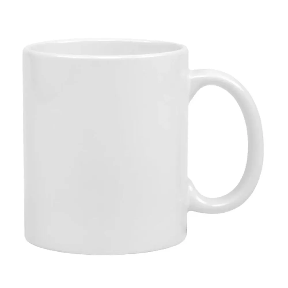Caneca Cerâmica Lisa Branca 