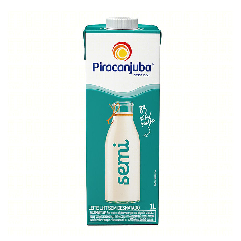 Leite UHT Piracanjuba Semi Desanatado 1L