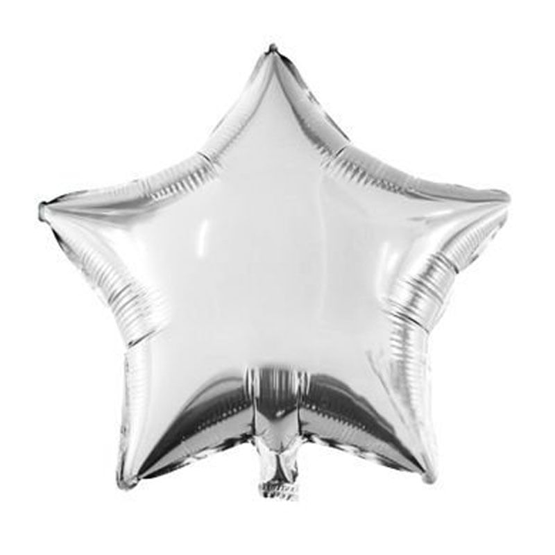 Balão Estrela Nacarado Festbras Prata 1un