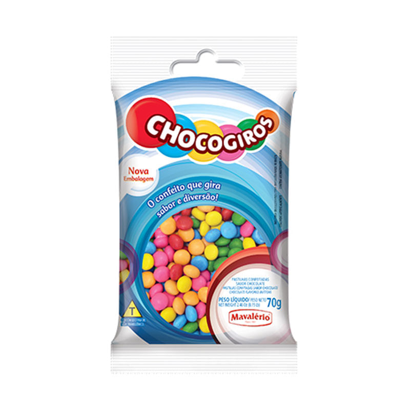 Mini Pastilha Confeitada Chocogiros Mil Cores 70g