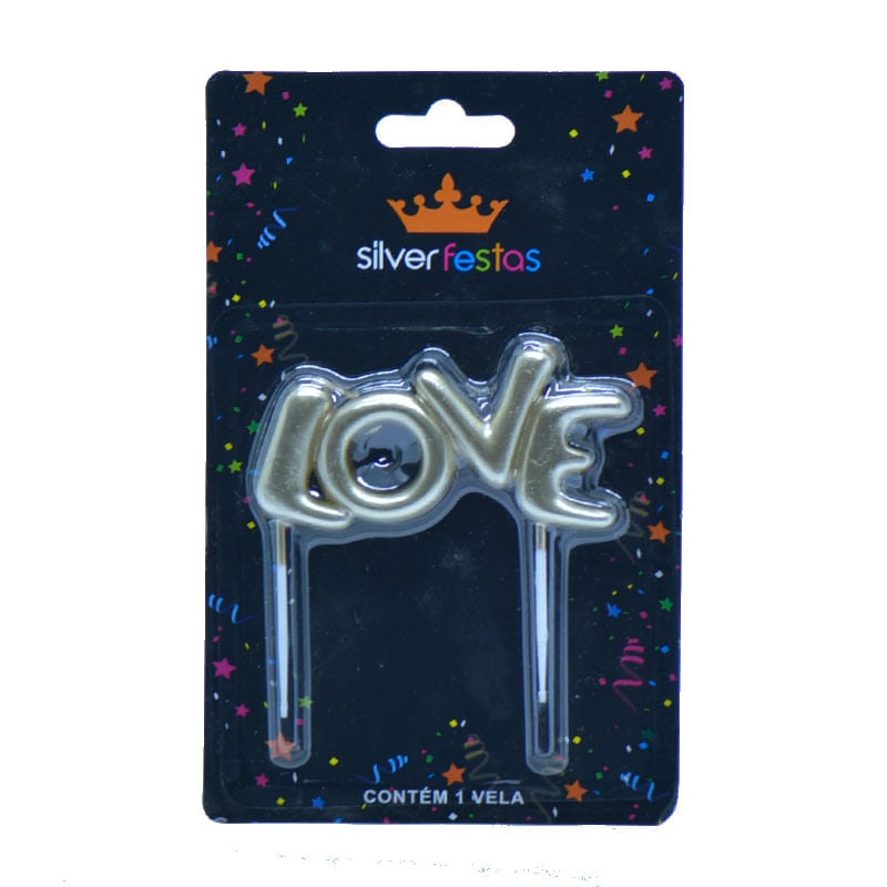 Vela Love Silver Dourada