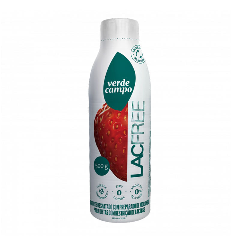 Iogurte Lacfree 500g Morango Verde Campo