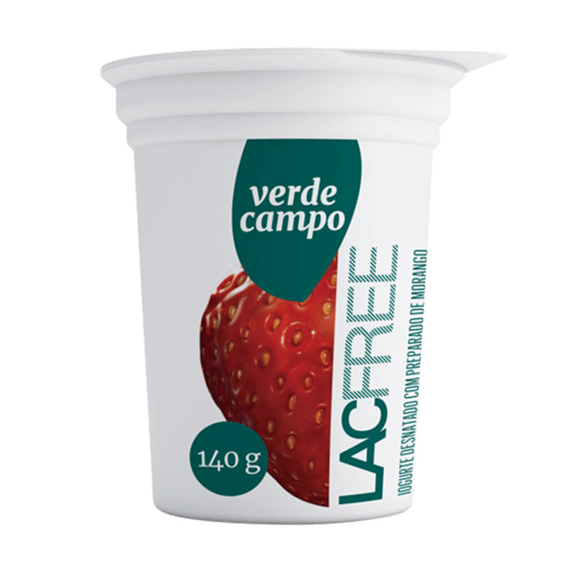 Iogurte Lacfree 140g Morango Verde Campo