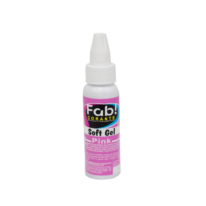 Corante Alimentício Soft Gel Fab! 25g Rosa