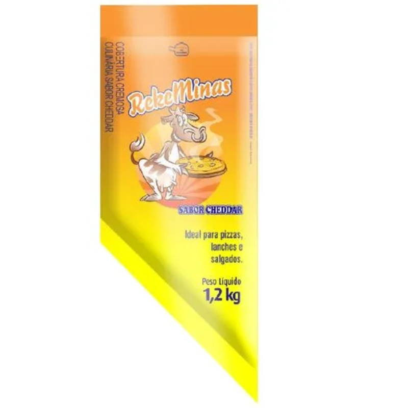 Requeijão Rekeminas 1,2kg Cheddar Bisnaga 