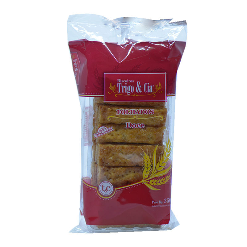 Biscoito Trigo e Cia Folheado Doce 350g