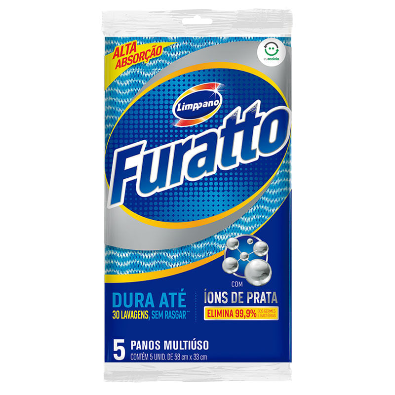 Pano Multiuso Furatto Azul 58X33cm