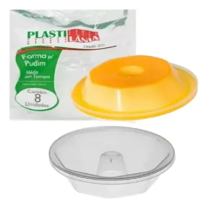 Forma para Pudim Plastilânia Média 8un