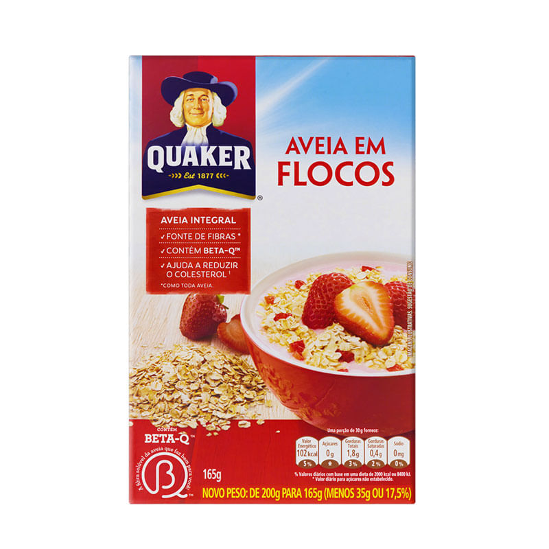 Aveia Quaker 165g Flocos