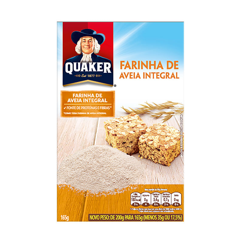 Aveia Quaker 165g Farinha Integral