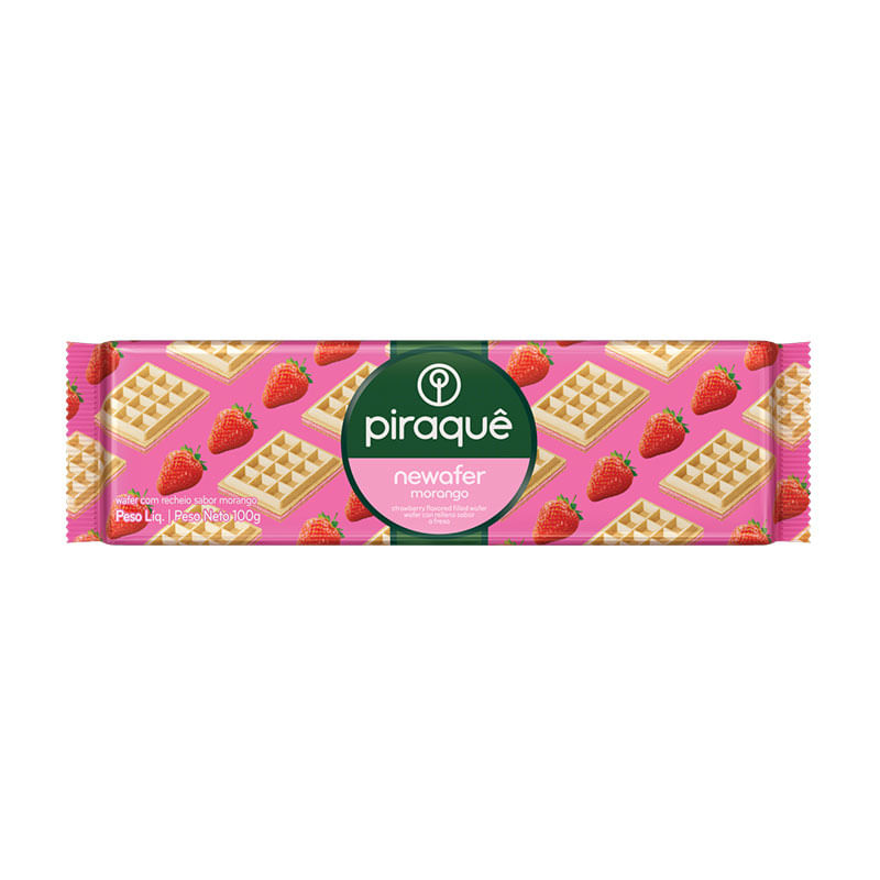 Biscoito Newafer Pirarquê Morango 100g