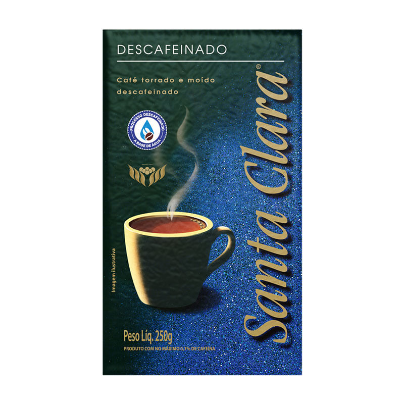 Café Moído Santa Clara Descafeinado a Vácuo 250g