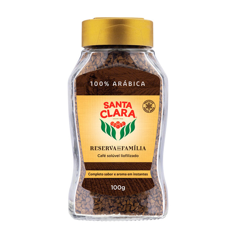 Café Solúvel Santa Clara Liof Familia Vidro 100g