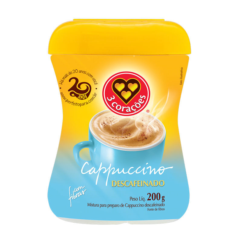 Cappuccino Três Corações Descafeinado 200g