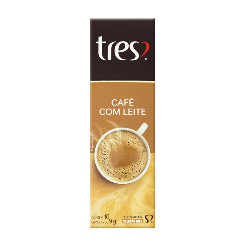 Capsula Café com Leite Três 10X9g