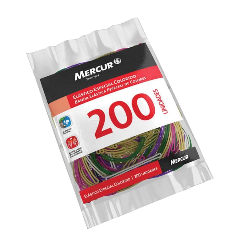 Liga para Dinheiro Mercur Especial Colorida 200un