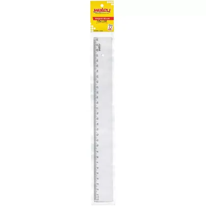 Regua Waleu 30cm Cristal 1un