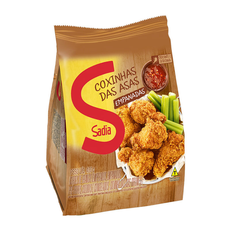 Coxinha Das Asas de Frango Empanada Congelada Sadia 400g