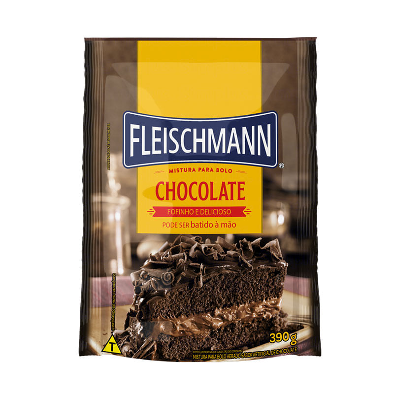 Mistura Bolo Fleischmann 390g Chocolate