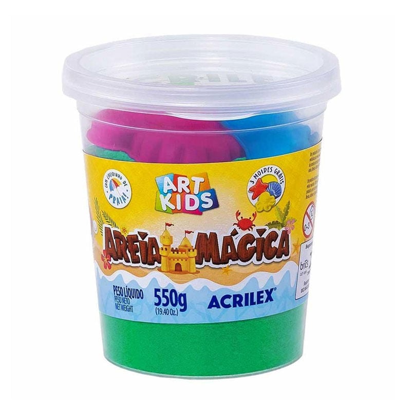Areia Mágica Acrilex Verde 550g