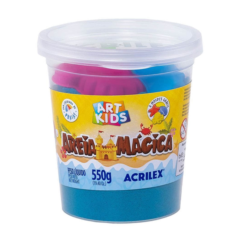 Areia Mágica Acrilex Azul 550g