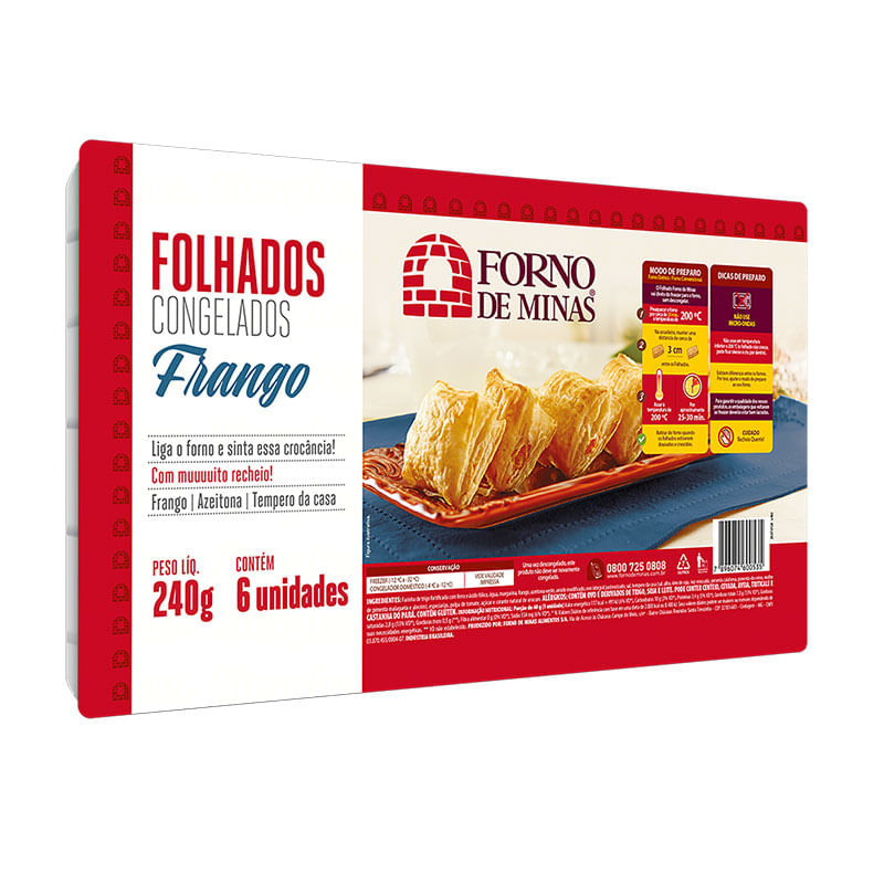 Folhado Forno Minas 240g Frango