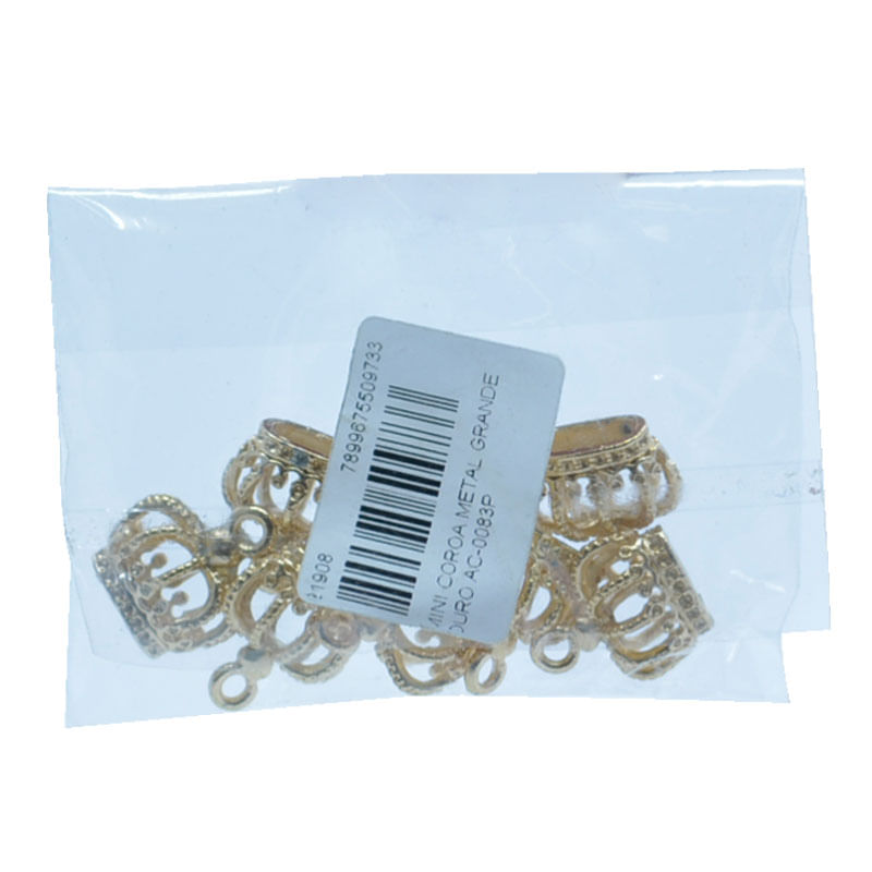 Mini Coroa Metal Grande Ouro AC-0083P