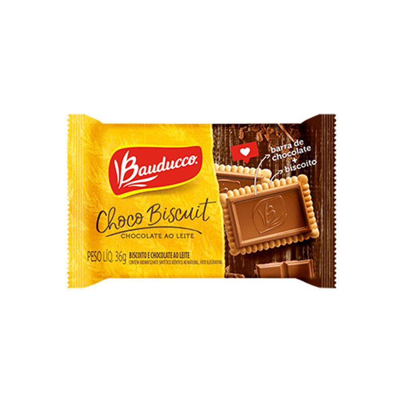Choco Biscuit Bauducco 36g ao Leite