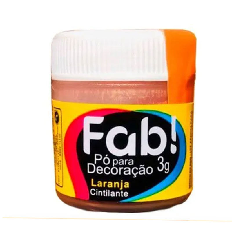 Pó para Decoração Fab! 3g Laranja
