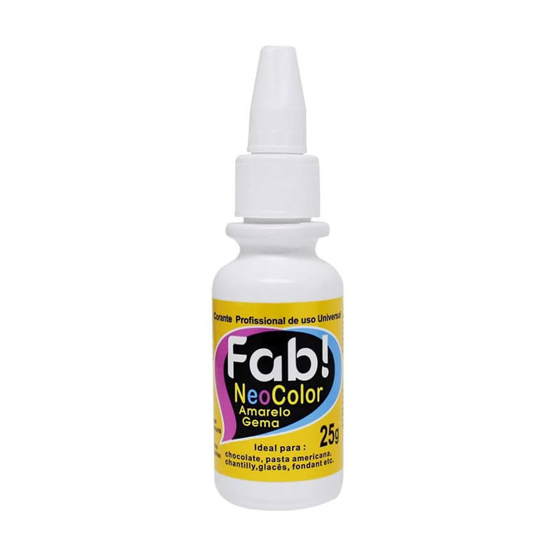 Corante Alimentício NeoColor Fab! 25g Amarelo Gema