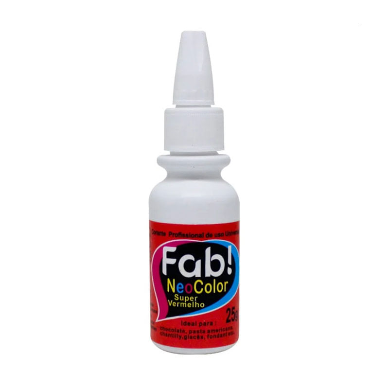 Corante Alimentício NeoColor Fab! 25g Super Vermelho