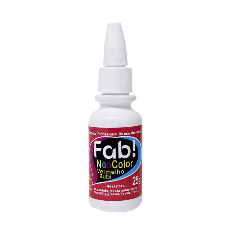 Corante Alimentício NeoColor Fab! 25g Vermelho Rubi