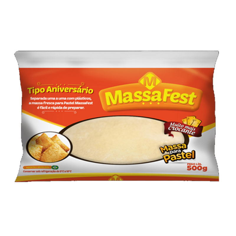 Massa de Pastel Para Aniversário MassaFest 500g 