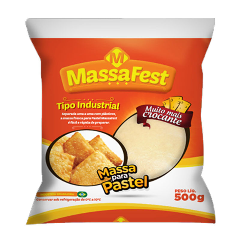 Massa de Pastel Industrial Massafest 500g